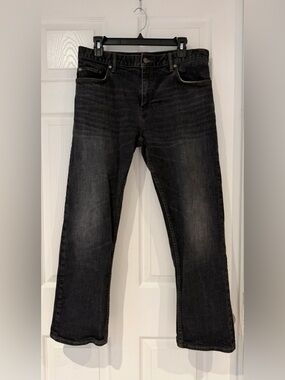 Men’s Banana Republic Straight Fit Dark Wash Jeans — 34W 30L 98% Cotton